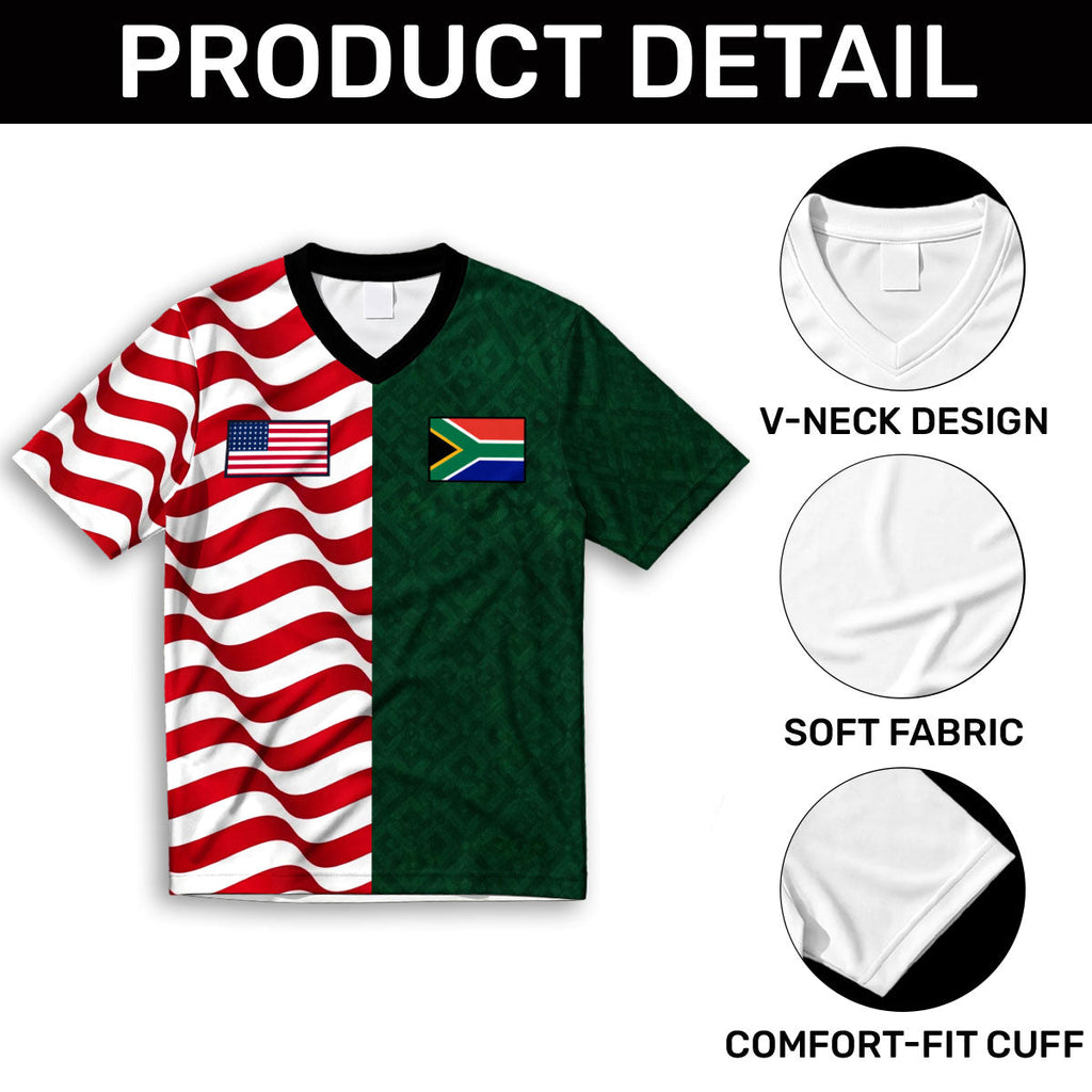 Rooted In Strength Soccer Fan Two Teams Version For Men - Personalized Unisex Jersey