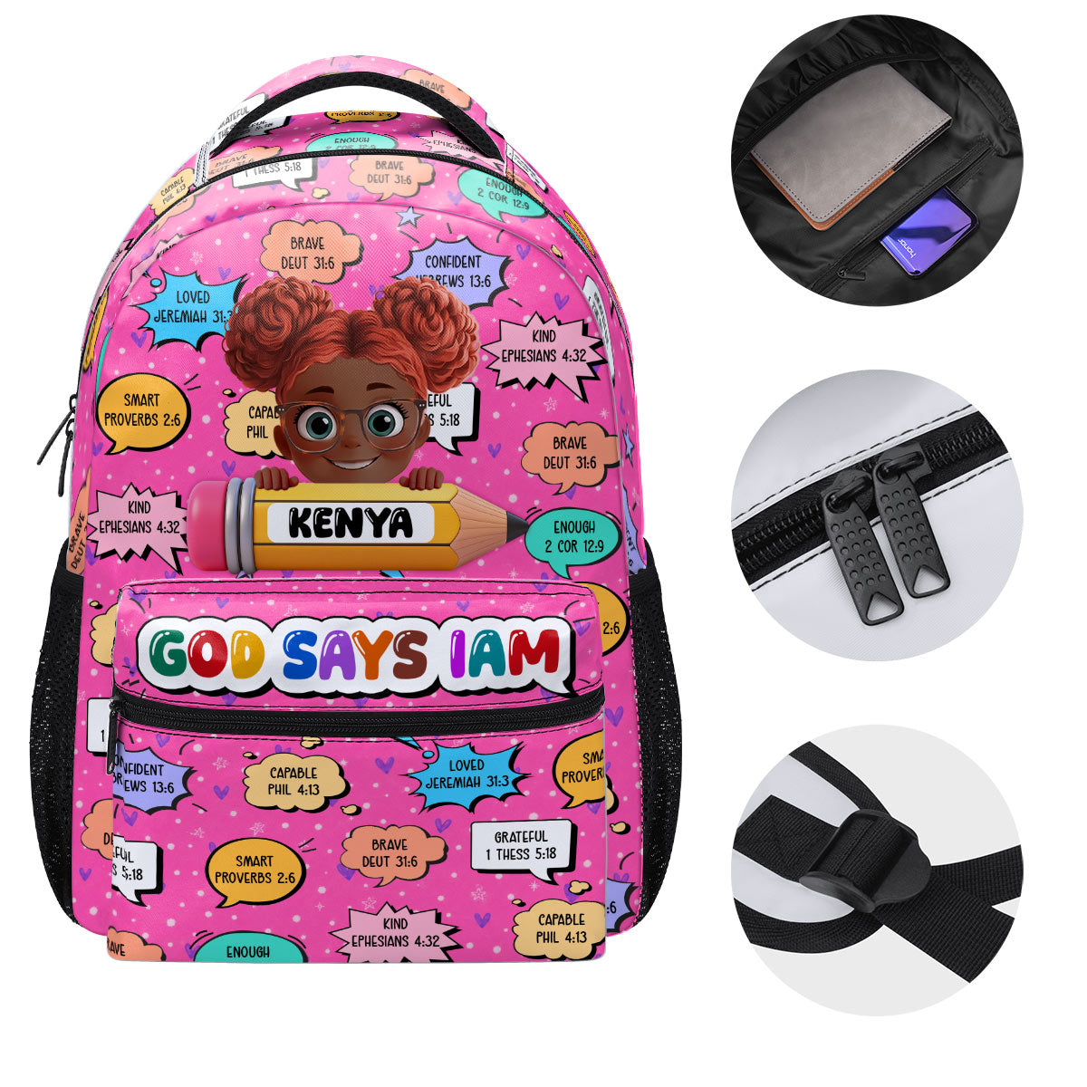 God Says I Am - Personalized Backpack