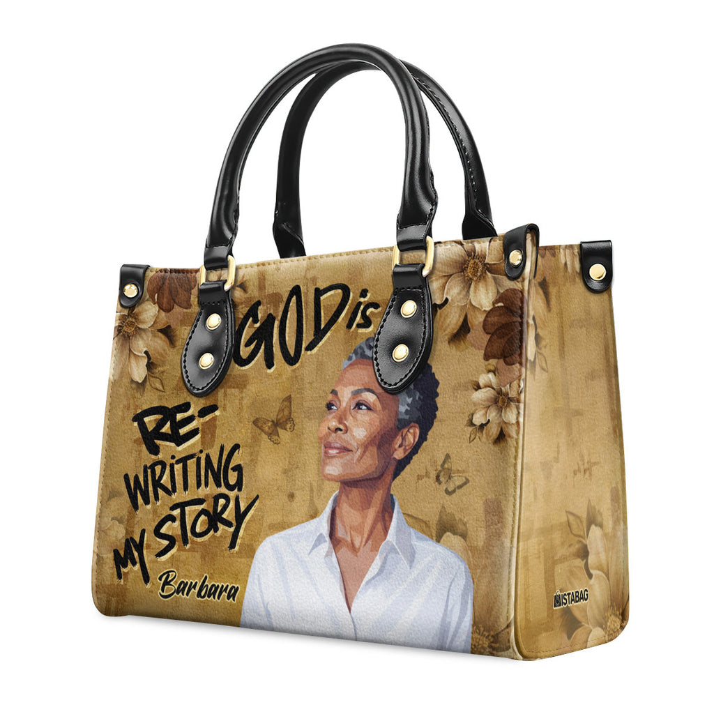 God Is Rewriting My Story - Personalized Leather Handbag