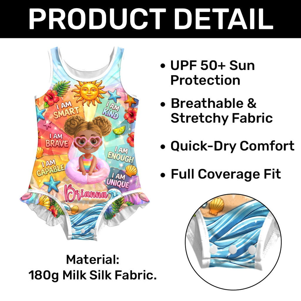 I Am Smart - Personalized One-Piece Swimsuit