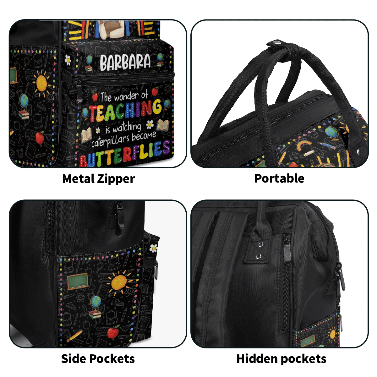 The Wonder Of Teaching - Personalized Duckbilled Backpack