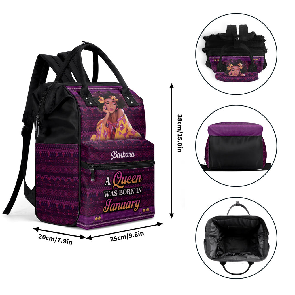 Black Queen - Personalized Duckbilled Backpack